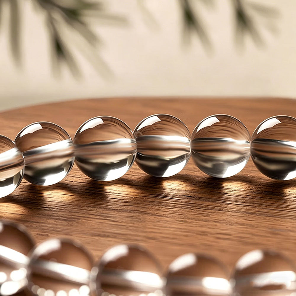non-jewelry Decorative Clear Quartz Bracelet for Decorative Clear-Tone