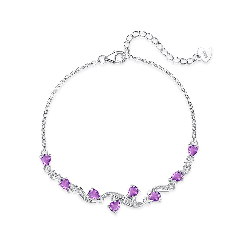 non-jewelry Decorative Teardrop Crystal Link Bracelet for Women