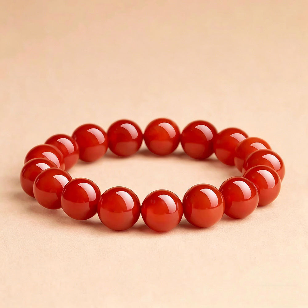 non-jewelry Red Agate Statement Accessory Bracelet – Warm Vibrant Color & Statement Style