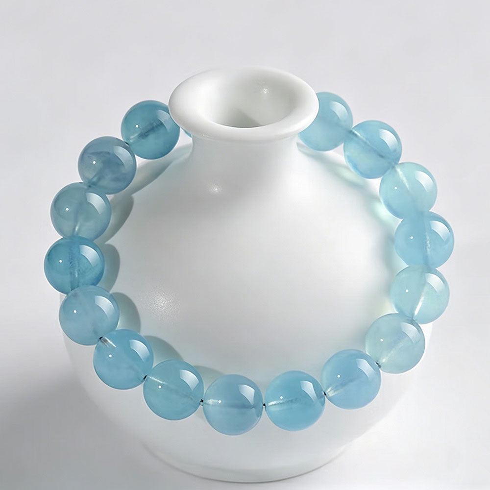 non-jewelry Aquamarine Statement Accessory Bracelet – Soft Color & Clear-Tone Style