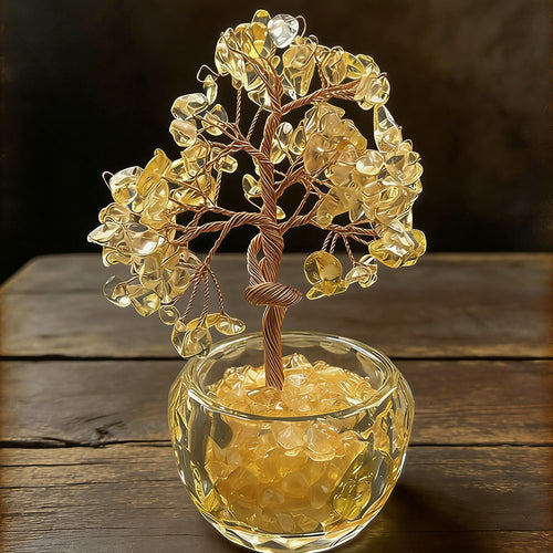 Citrine Crystal Tree by non-jewelry - Decorative Home Accent for Warm Yellow Color