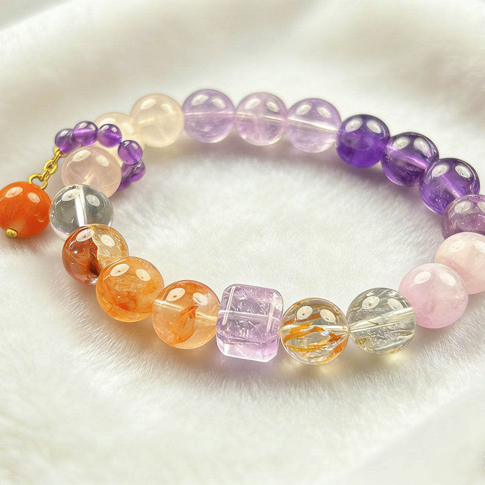 non-jewelry Decorative Balanced Look Clear-Tone Crystal Bracelet